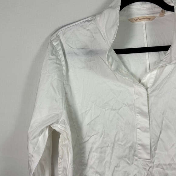 Soft Surroundings Ivory Long Sleeve Blouse Womens Size L - Picture 4 of 6